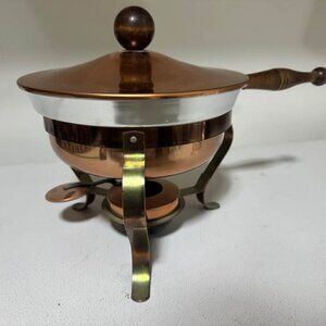 Vintage Copper and Brass Chafing Set w/Lid